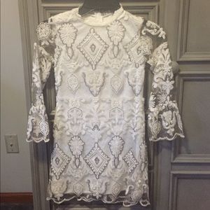 Cream colored lace dress